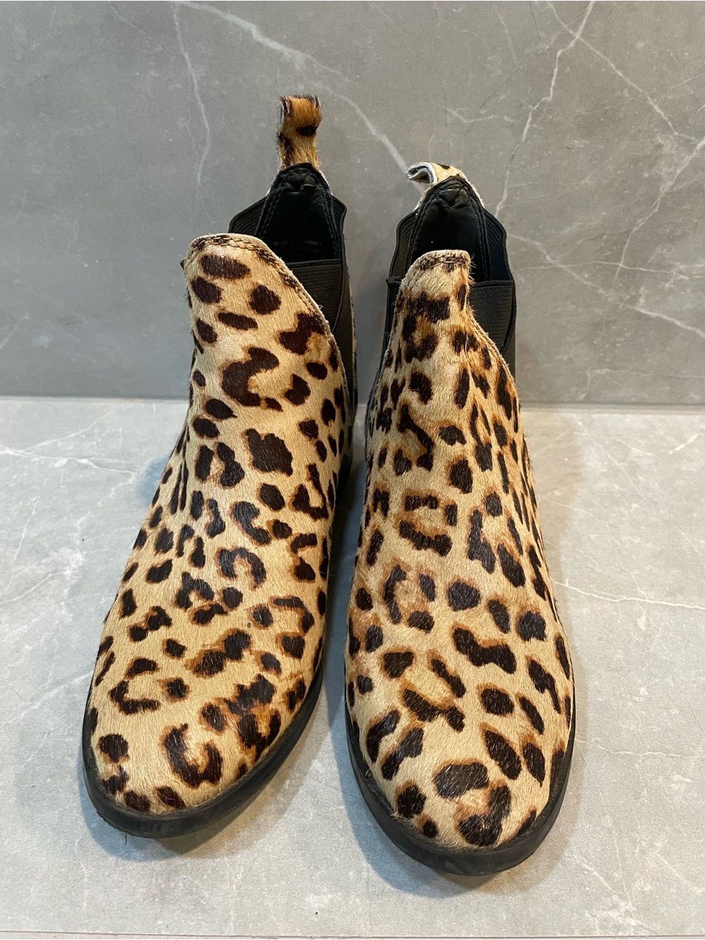 ALDO Leopard Print Hair Texture Chelsea Boots Size 7